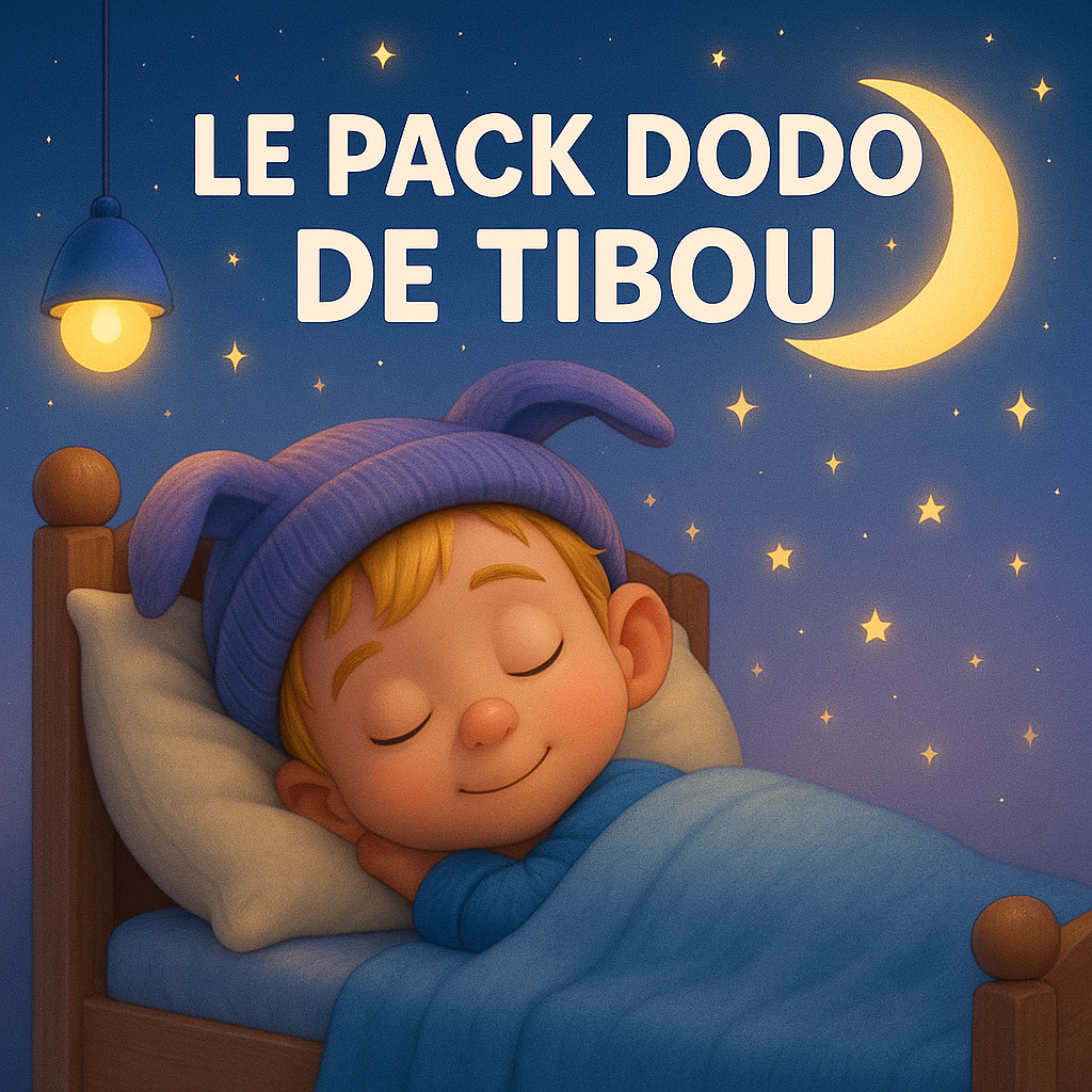 Tibou en Pyjama qui dort paisiblement, illustration 3D tirée du pack Dodo